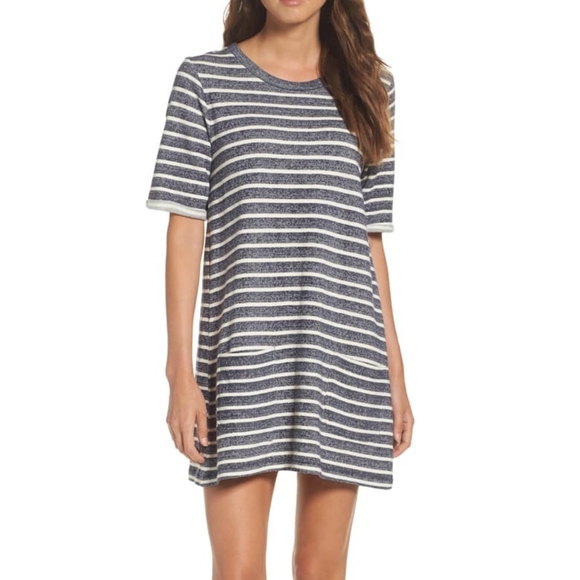 French Connection Dresses & Skirts - French Connection Normandy Striped T-Shirt Dress